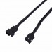 LPC 1 To 3 Way Fan Y Splitter and 42cm Extension Sleeved 4-Pin / 3-Pin PWM Fan Cables